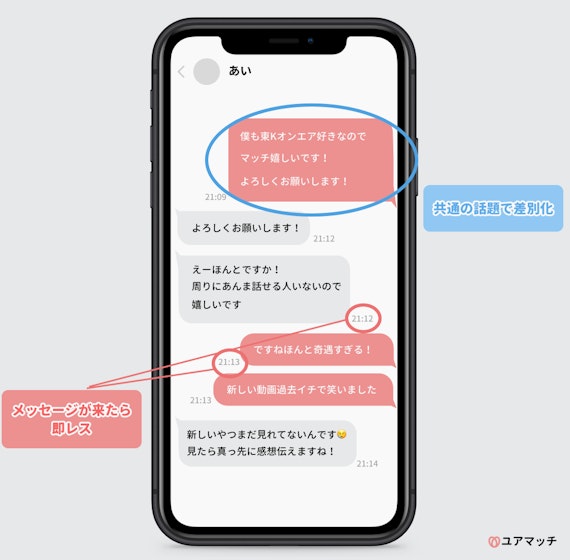婚活アプリ_メッセージ例